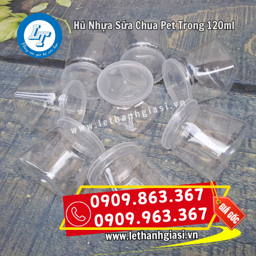 hũ sữa chua nhựa pet trong 120ml đáy vuông hũ sữa chua nhựa pet trong 120ml đáy vuông
