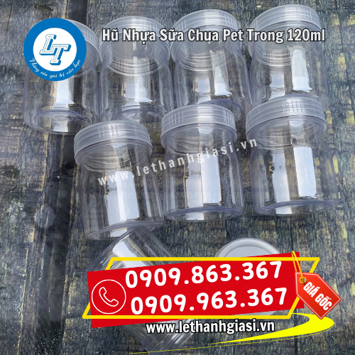 hũ sữa chua nhựa pet trong 120ml hũ sữa chua nhựa pet trong 120ml