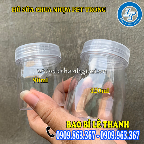 hũ sữa chua nhựa pet trong dung tích 90ml 120ml hũ sữa chua nhựa pet trong dung tích 90ml 120ml
