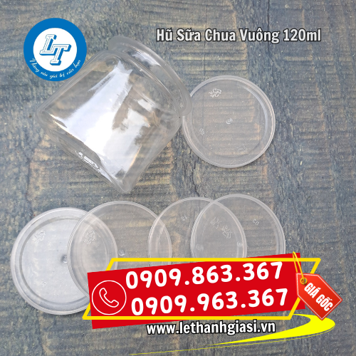 hũ nhựa sữa chua vuông 120ml bề mặt trơn láng hũ nhựa sữa chua vuông 120ml bề mặt trơn láng