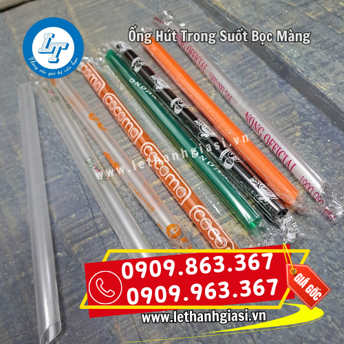 in logo lên ống hút trà sữa trong suốt bọc màng in logo lên ống hút trà sữa trong suốt bọc màng