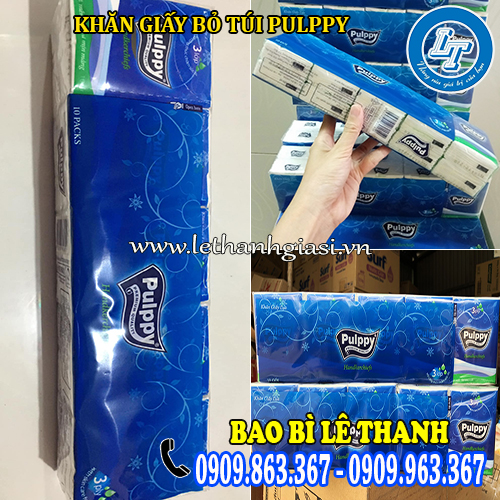 khăn giấy bỏ túi pulppy lốc 10 gói khăn giấy bỏ túi pulppy lốc 10 gói giá rẻ
