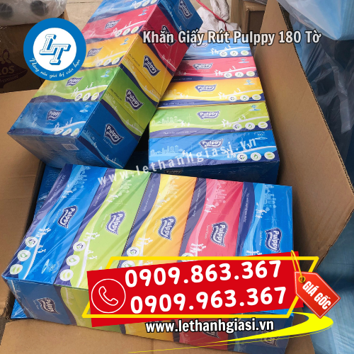 khăn giấy rút Pulppy 180 tờ đóng 5 hộp 1 bịch khăn giấy rút Pulppy 180 tờ đóng 5 hộp 1 bịch