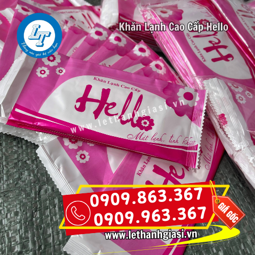 khăn lạnh cao cấp Hello bao bì đẹp mắt khăn lạnh cao cấp Hello bao bì đẹp mắt