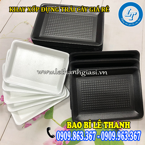 khay xốp đựng trái cây giá rẻ màu trắng đen khay xốp đựng trái cây giá rẻ màu trắng đen
