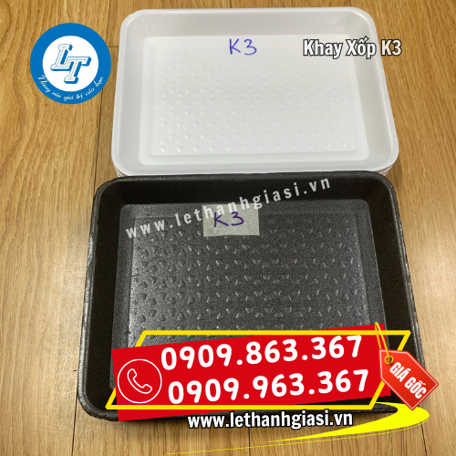 khay xốp k3 trắng đen dùng 1 lần khay xốp k3 trắng đen dùng 1 lần