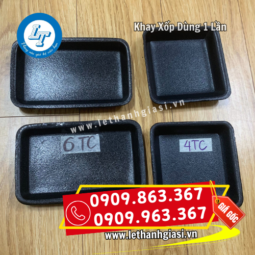 khay xốp màu đen dùng 1 lần khay xốp màu đen dùng 1 lần
