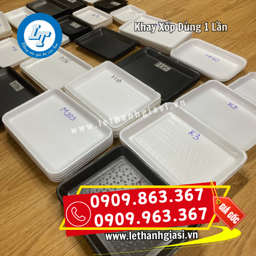 kích thước khay xốp dùng 1 lần đa dạng kích thước khay xốp dùng 1 lần đa dạng