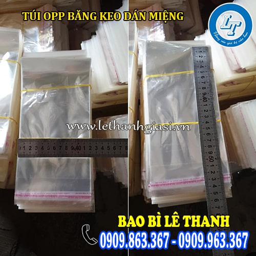 kích thước túi opp băng keo dán miệng kích thước túi opp băng keo dán miệng