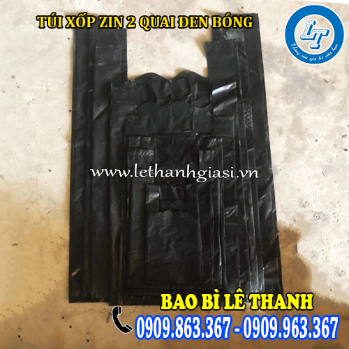 kích thước túi xốp zin 2 quai đen bóng đa dạng kích thước túi xốp zin 2 quai đen bóng đa dạng