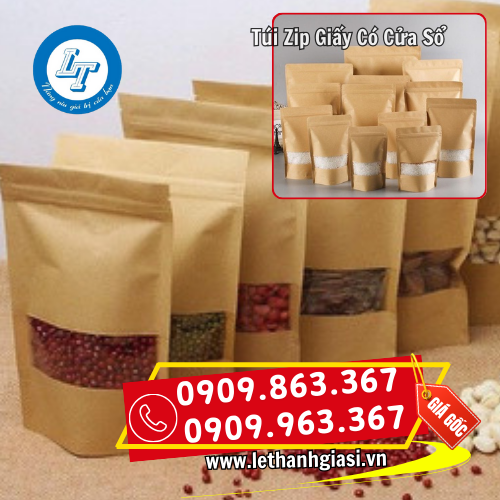 kích thước túi zip giấy có cửa sổ đa dạng kích thước túi zip giấy có cửa sổ đa dạng