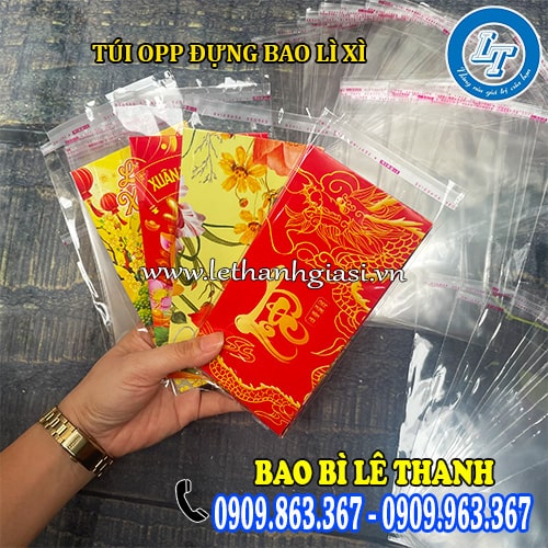 Lấy sỉ túi OPP dán miệng đựng bao lì xì tại TPHCM Lấy sỉ túi OPP dán miệng đựng bao lì xì tại TPHCM