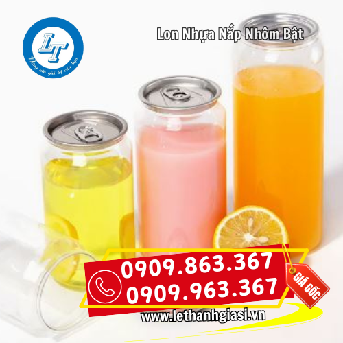 lon nhựa nắp nhôm bật đa dạng dung tích lon nhựa nắp nhôm bật đa dạng dung tích