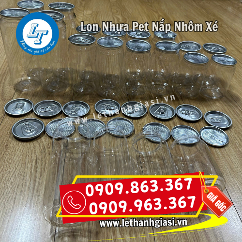 lon nhựa pet nắp nhôm xé nhiều kích cỡ lon nhựa pet nắp nhôm xé nhiều kích cỡ