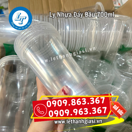 ly nhựa đáy bầu 700ml bề mặt trong suốt ly nhựa đáy bầu 700ml bề mặt trong suốt
