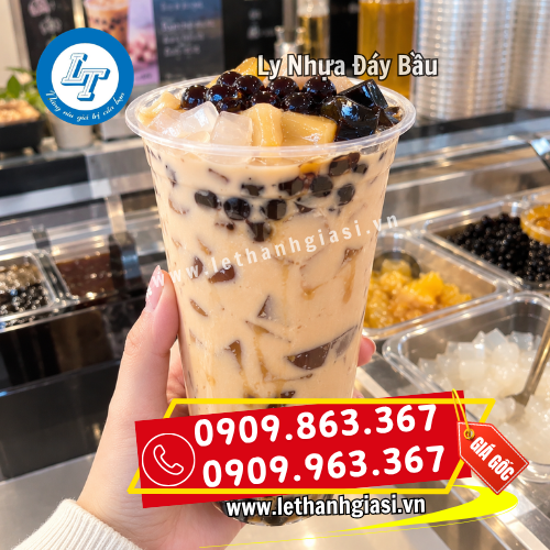 ly nhựa đáy bầu đựng trà sữa bắt mắt ly nhựa đáy bầu đựng trà sữa bắt mắt