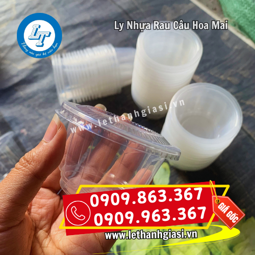 ly nhựa hoa mai đựng rau câu làm từ nhựa nguyên sinh ly nhựa hoa mai đựng rau câu làm từ nhựa nguyên sinh