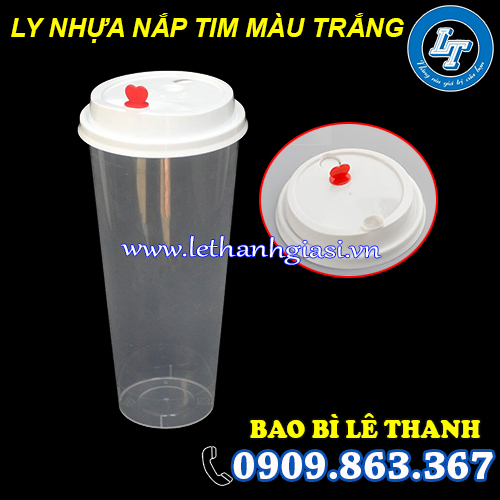 ly nhựa nắp tim có nắp nhựa màu trắng ly nhựa nắp tim có nắp nhựa màu trắng