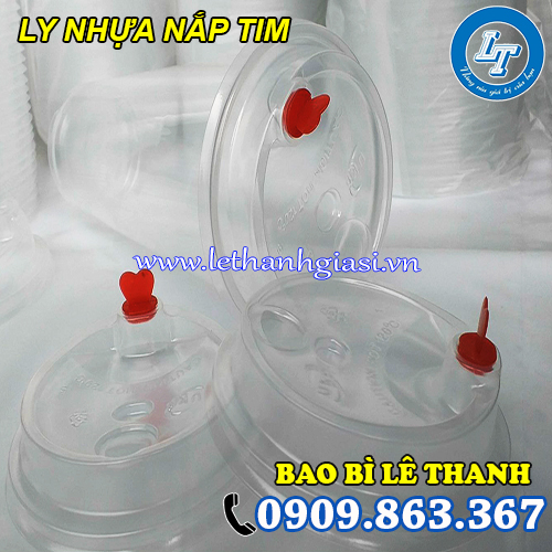 ly nhựa nắp trái tim ly nhựa nắp trái tim