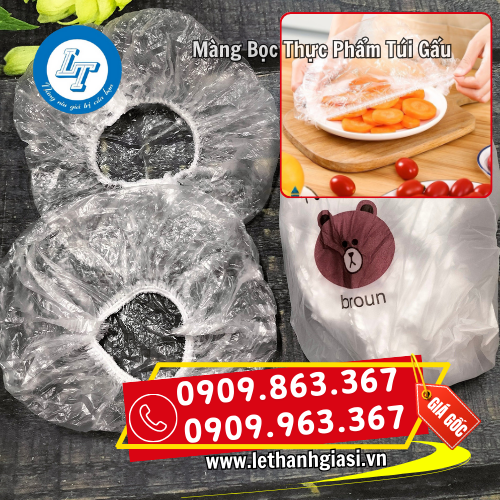 màng bọc thực phẩm túi gấu có chun bao dĩa đồ ăn màng bọc thực phẩm túi gấu có chun bao dĩa đồ ăn