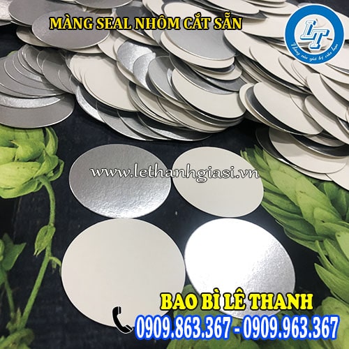 màng seal nhôm cắt sẵn gồm 1 lớp nhôm và 1 lớp giấy màng seal nhôm cắt sẵn gồm 1 lớp nhôm và 1 lớp giấy