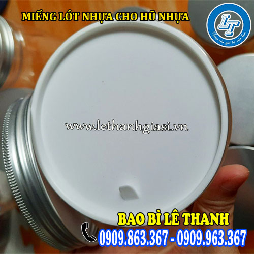 miếng lót nhựa cho hũ nhựa nắp nhôm màu trắng miếng lót nhựa cho hũ nhựa nắp nhôm màu trắng