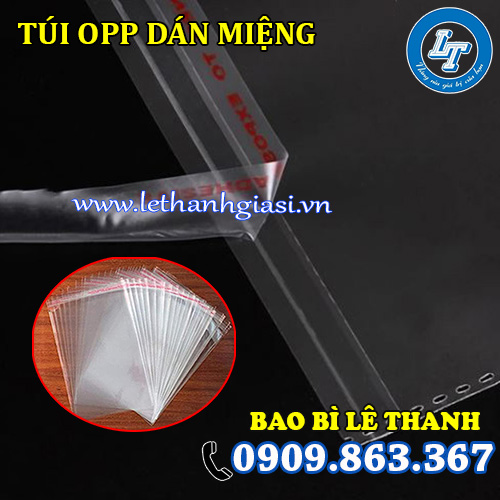 miệng túi opp có đường keo dán bám dính miệng túi opp có đường keo dán bám dính
