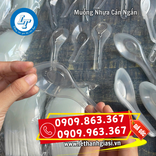 muỗng nhựa cán ngắn dẻo dai muỗng nhựa cán ngắn dẻo dai