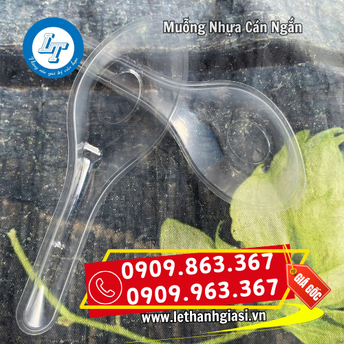 muỗng nhựa cán ngắn trong suốt muỗng nhựa cán ngắn trong suốt