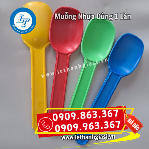muỗng nhựa nhỏ nhiều màu dùng 1 lần muỗng nhựa nhỏ nhiều màu dùng 1 lần