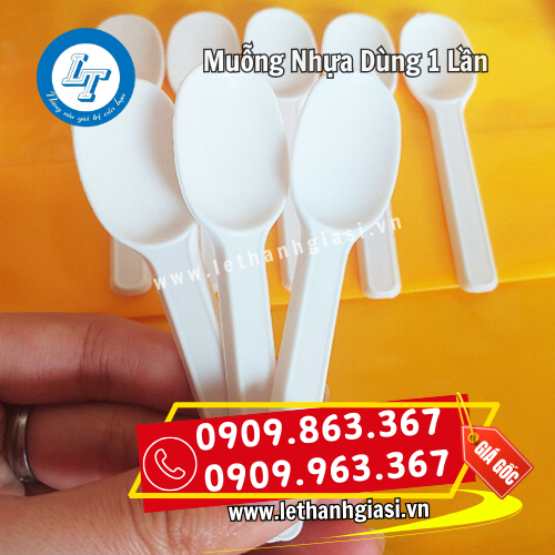 muỗng nhựa nhỏ trắng sữa dùng 1 lần muỗng nhựa nhỏ trắng sữa dùng 1 lần