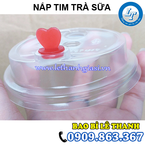 nắp tim trà sữa màu đỏ nắp tim trà sữa màu đỏ