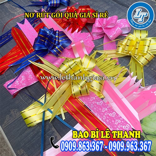 Nơ rút gói quà đủ màu giá sỉ siêu rẻ Nơ rút gói quà đủ màu giá sỉ siêu rẻ