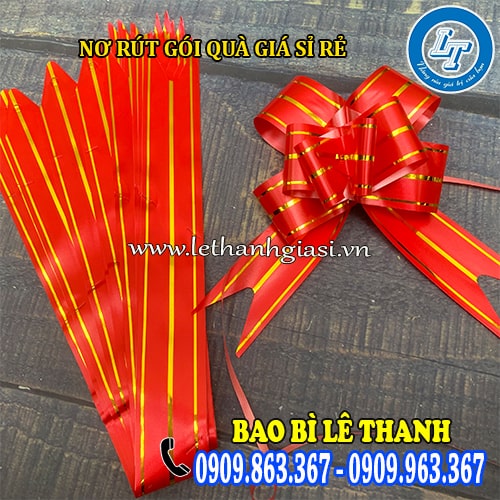 Nơ rút gói quà viền kim tuyến đẹp mắt Nơ rút gói quà viền kim tuyến đẹp mắt