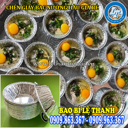 chén giấy bạc nướng hàu tiện dụng chén giấy bạc nướng hàu tiện dụng