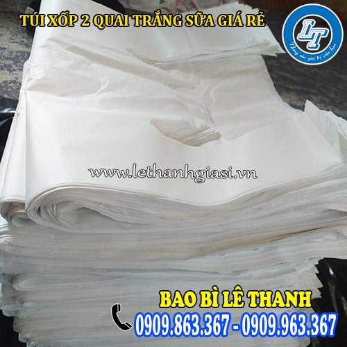 nơi bán túi xốp 2 quai trắng sữa giá rẻ nơi bán túi xốp 2 quai trắng sữa giá rẻ