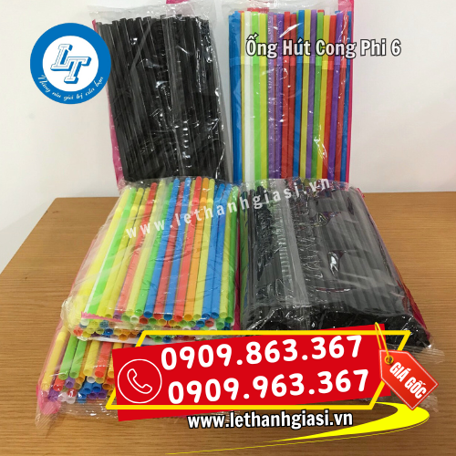 ống hút cong phi 6 đủ màu đẹp ống hút cong phi 6 đủ màu đẹp