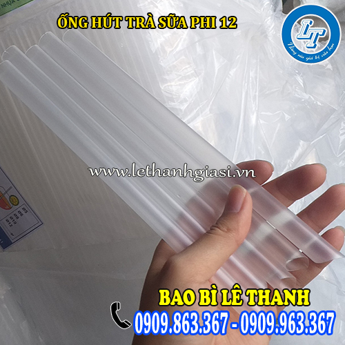 ống hút trà sữa phi 12 màu trắng ống hút trà sữa phi 12 màu trắng