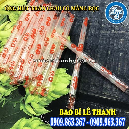 ống hút trân châu có màng bọc in logo cửa hàng ống hút trân châu có màng bọc in logo cửa hàng