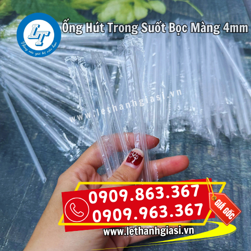ống hút trong suốt bọc màng 4mm đảm bảo tính vệ sinh ống hút trong suốt bọc màng 4mm đảm bảo tính vệ sinh