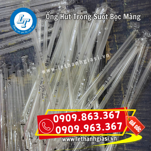 ống hút trong suốt bọc màng in logo theo yêu cầu ống hút trong suốt bọc màng in logo theo yêu cầu