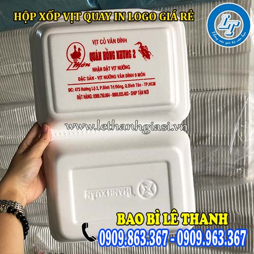 sản xuất hộp xốp đựng vịt quay in logo giá rẻ sản xuất hộp xốp đựng vịt quay in logo giá rẻ
