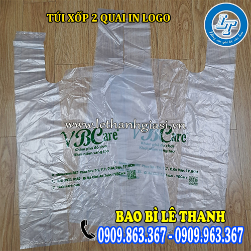 sản xuất túi xốp 2 quai in logo giá rẻ nhất sản xuất túi xốp 2 quai in logo giá rẻ nhất