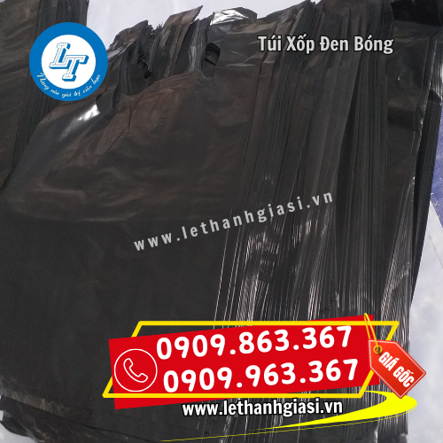 sỉ túi xốp 2 quai đen bóng giá rẻ nhất sỉ túi xốp 2 quai đen bóng giá rẻ nhất