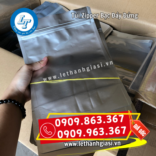 sỉ túi zipper bạc đáy đứng giá rẻ sẵn số lượng sỉ túi zipper bạc đáy đứng giá rẻ sẵn số lượng