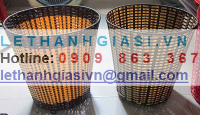 sọt rác nhựa giả mây tre sọt rác nhựa giả mây tre