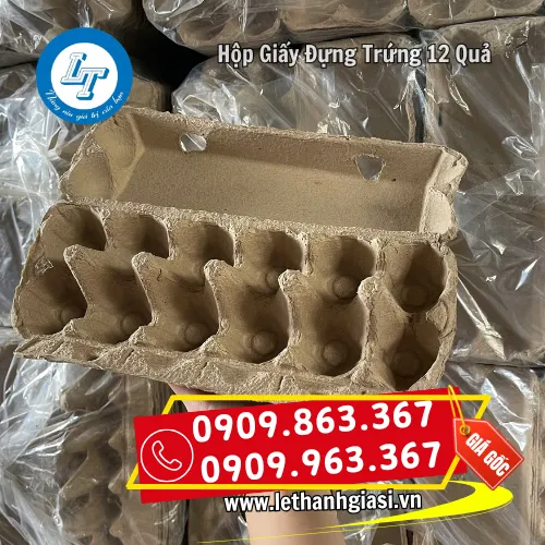 HỘP GIẤY ĐỰNG TRỨNG 12 QUẢ