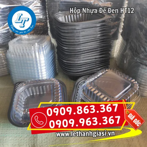 HỘP NHỰA ĐẾ ĐEN HT12