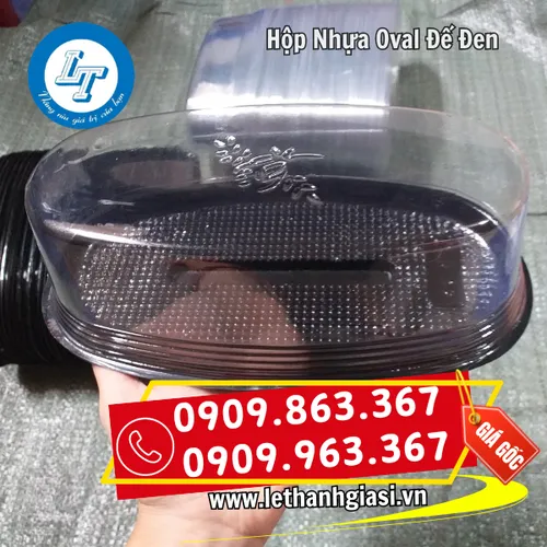 HỘP NHỰA OVAL ĐẾ ĐEN F70