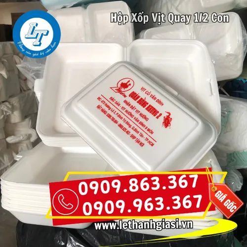 HỘP XỐP ĐỰNG VỊT QUAY NỬA CON